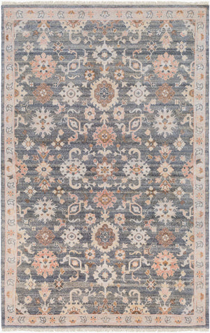 Surya Gorgeous Ggs-1003 2' X 3' Hand-knotted Viscose Rug With Fringe – Elevate Your Home Decor Today! Charcoal Viscose Ggs1003-23