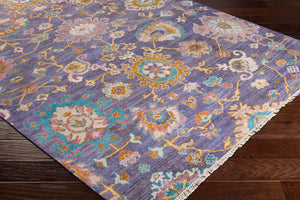 Surya Gorgeous Ggs-1003 2' X 3' Hand-knotted Viscose Rug With Fringe – Elevate Your Home Decor Today! Lavender Viscose Ggs1004-69