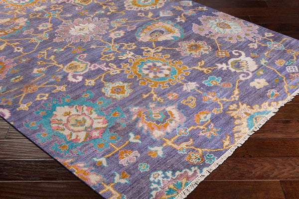 Surya Gorgeous Ggs-1003 2' X 3' Hand-knotted Viscose Rug With Fringe – Elevate Your Home Decor Today! Lavender Viscose Ggs1004-69