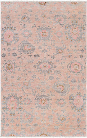 Surya Gorgeous Ggs-1003 2' X 3' Hand-knotted Viscose Rug With Fringe – Elevate Your Home Decor Today! Dusty Pink Viscose Ggs1005-312