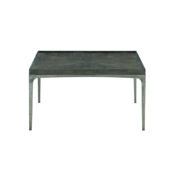 Bernhardt Bernhardt Strata Cerused Charcoal White Oak Cocktail Table With Textured Graphite Aluminum Base 382031