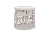 Dana End Table with Honed Carrara Marble Top