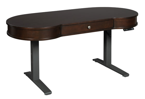 Hekman Custom Office Kidney Shaped Adjustable Height Desk 28487 Hekman Furniture