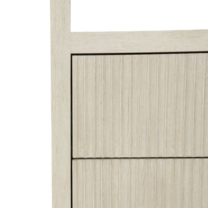 Bernhardt Bernhardt East Hampton Nightstand With Cerused Linen Finish, Aged Silver Pulls & Versatile Storage 395229