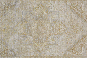 Feizy Rugs Aura Contemporary High-low Pile Rug In Gold And Champagne - Durable, Elegant Design For Any Space Ivory,Gold Polyester,Polypropylene Aur3734fbrngldg22