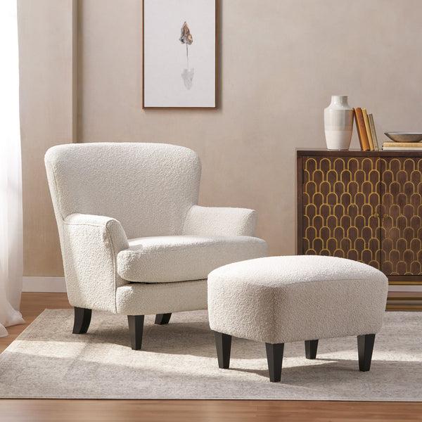 English Elm Christopher Knight Home® - Club Chair And Ottoman Set - Stylish Comfort For Your Living Room, Perfect For Relaxation And Decor 74114.00ALM