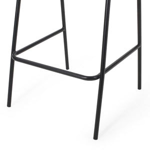 English Elm Christopher Knight Home® - BALTIMORE Linda Modern Iron Barstool Set of 2 Matte Black – Powder-Coated Mesh Seating, Durable Outdoor 디자인 65475.00BLK
