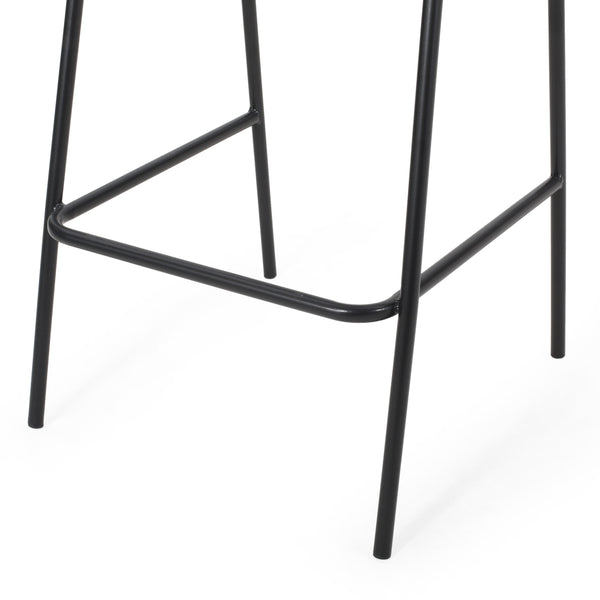 English Elm Christopher Knight Home® - BALTIMORE Linda Modern Iron Barstool Set of 2 Matte Black – Powder-Coated Mesh Seating, Durable Outdoor 디자인 65475.00BLK