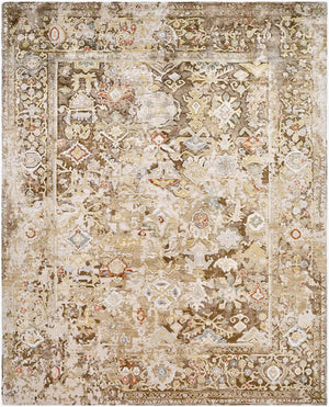 Surya Ghordes 10' X 14' Handmade Viscose Rug - Timeless Elegance, Durable Low Pile, Perfect For High Traffic Areas Olive Viscose Ghr2301-1014