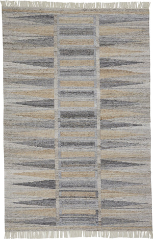 Feizy Rugs Beckett Hand Woven Eco-friendly Geometric Rug In Inky Gray And Beige - Stylish & Durable Design Tan,Gray,Taupe Pet 8900817fgrybgec50