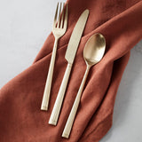 Lenox Oneida Robyn Satin Champagne Mist 20-Piece Flatware Set Metallic, STAINLESS METAL 897339