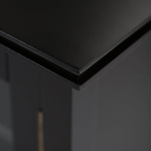 English Elm Artisan Tall Tv Media Stand - Handcrafted Black Lacquer Storage Solution For Up To 60" Tvs B136P158702