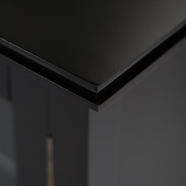 English Elm Artisan Tall Tv Media Stand - Handcrafted Black Lacquer Storage Solution For Up To 60" Tvs B136P158702