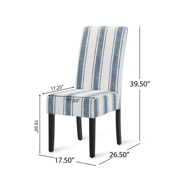 English Elm Christopher Knight Home® - DINING Chair with Plush Fabric Upholstery, Rubberwood Legs, Contemporary Minimalist Comfort and Style Blue 60162.00DBLULNN