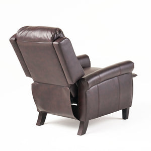 English Elm Christopher Knight Home® - Fabric Burgundy Recliner Chair Mid-Century PU Leather Pushback Sofa with Tufted Cushion, Compact Comfort 57574.00BDY