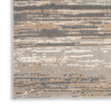 Nourison Jubilant JUB04 Machine Made Power-loomed Borderless Design Indoor Only Modern  Rug Grey Beige, Grey Beige 100% Polypropylene 99446906649