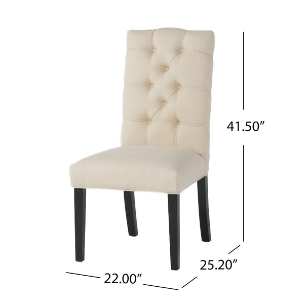 English Elm Harding Button Tufted Parsons Dining Chair Set of Two Upholstered Formal Seating 54266.00NTL