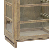 Vitrine Sliding Door Display Case Gray with Light Wood finish P301545 Pulaski Furniture