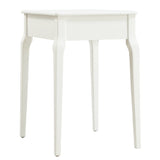 Homelegance By Top-Line Jessip 1-Drawer Wood Side Table White Wood