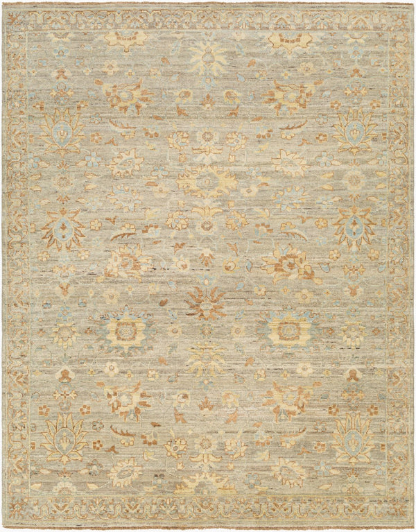 Surya Ghazni Ghz-2300 Handmade 2' X 3' Premium Wool Rug - Elegant Low Pile, Fringe Detail, Timeless Charm Tan Wool Ghz2302-23