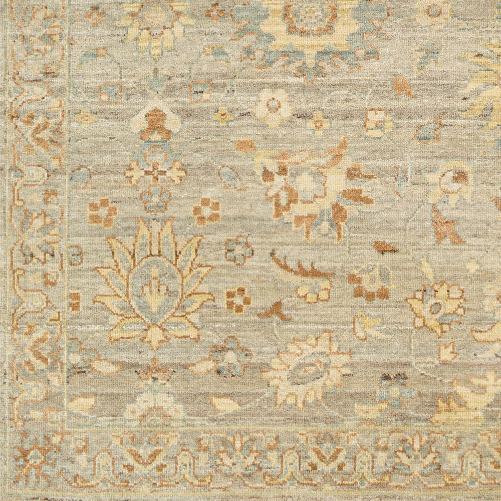 Ghazni GHZ-2302 9' x 12' Handmade Rug GHZ2302-912  Tan, Dark Blue, Light Blue, Gray, Cream, Ivory Surya