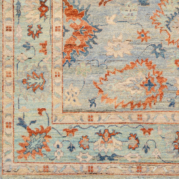 Ghazni GHZ-2305 9' x 12' Handmade Rug GHZ2305-912  Denim, Beige, Light Brown, Dark Blue, Rust, Pale Blue Surya