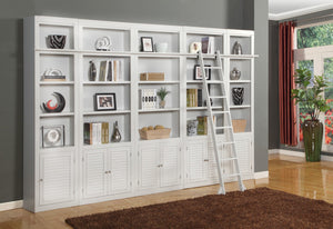 Boca 6 Piece Library Wall Unit Cottage White BOC-6PC-LIB-STRWALL Parker House