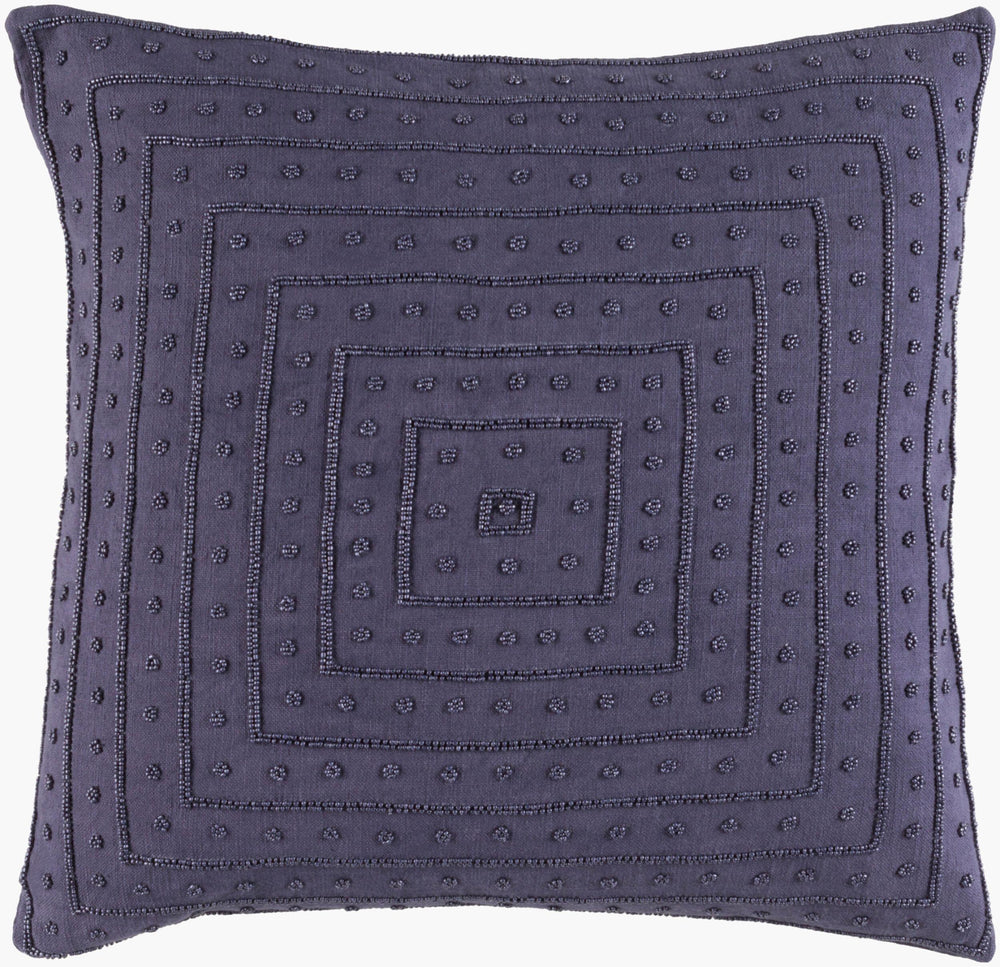 Surya Gisele 22"L X 22"W Cozy Cotton Accent Pillow - Perfect For Cottage Charm & Home Decor Style! Lavender Cotton Gi001-2222p