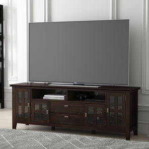 English Elm Artisan 72" Tv Media Stand - Handcrafted Solid Wood With Vintage Charm & Ample Storage For Tvs Up To 80" B136P158427
