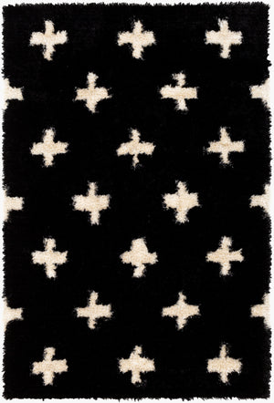 Surya Gibraltar 2' X 3' Hand-tufted High Pile Rug - Modern Elegance, Affordable Luxury For Your Home Decor Black Polyester Gib2303-23