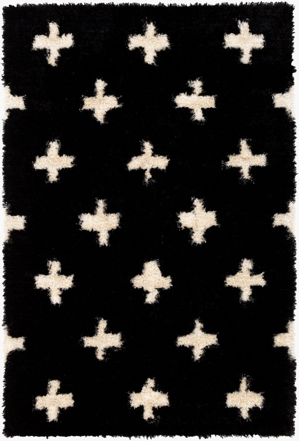 Surya Gibraltar 2' X 3' Hand-tufted High Pile Rug - Modern Elegance, Affordable Luxury For Your Home Decor Black Polyester Gib2303-23
