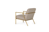 VIG Furniture Modrest Gibbons - Modern Beige Linen + Forged Gold Accent Chair VGMY-2721-BGE