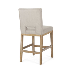 English Elm Christopher Knight Home® - 27 Inch Counter Stools Set of 2 Wheat Fabric, Ergonomic L-Back Support, Modern Breathable Upholstery, Easy Assembly 72489.00WHEAT