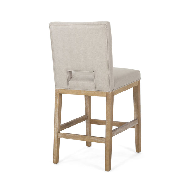 English Elm Christopher Knight Home® - 27 Inch Counter Stools Set of 2 Wheat Fabric, Ergonomic L-Back Support, Modern Breathable Upholstery, Easy Assembly 72489.00WHEAT