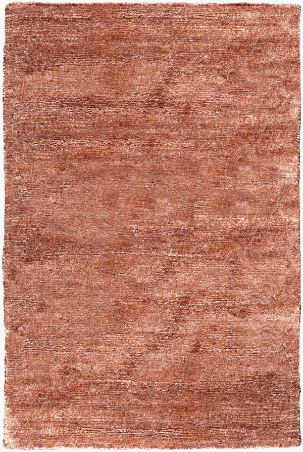 Surya Gilded 2' X 3' Handmade Viscose Rug With Unique Design And Shimmering Gold Accents For Luxury Style Rust Viscose Gid5003-23