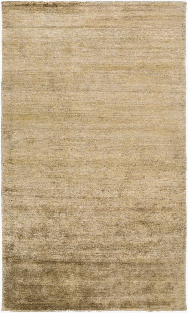 Surya Gilded 2' X 3' Handmade Viscose Rug With Unique Design And Shimmering Gold Accents For Luxury Style Olive Viscose Gid5005-58