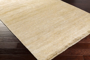 Surya Gilded 2' X 3' Handmade Viscose Rug With Unique Design And Shimmering Gold Accents For Luxury Style Olive Viscose Gid5005-23