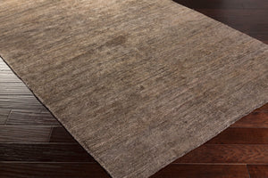 Surya Gilded 2' X 3' Handmade Viscose Rug With Unique Design And Shimmering Gold Accents For Luxury Style Dark Brown Viscose Gid5007-58