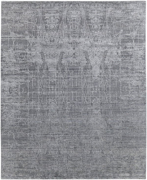 Feizy Rugs Eas69a5f Eastfield Artisanal Hand-woven Viscose And Wool Abstract Rug - Modern Style For Any Space Gray Viscose,Wool Eas69a5fbluslve10