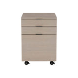 Paloma File Cabinet in Linear Gray / Brushed Silver