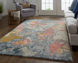 Feizy Rugs Dafney Viscose/Wool Hand Tufted Casual Rug Blue/Pink/Gray 9' x 12'