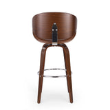 Christopher Knight Home® - Noble House - Jakin Mid-Century Modern Upholstered Swivel Barstool