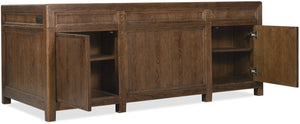 Hooker Furniture Driftwood Executive Desk With Buckboard Sun-Faded Oak Finish, 7-Drawer Storage, Locking Files Medium Wood 6820-10462-85