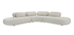 VIG Furniture Divani Casa Gilbert - Contemporary White Fabric Modular Sectional Sofa VGOD-ZW-23024-WHT