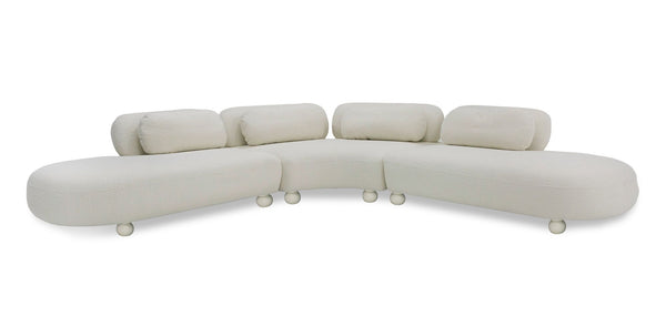 VIG Furniture Divani Casa Gilbert - Contemporary White Fabric Modular Sectional Sofa VGOD-ZW-23024-WHT
