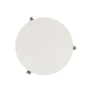 Bernhardt Bernhardt Faux Stone Aventura Accent Table In Tusk With Frosted Nickel Base, Compact Elegant Design 318123