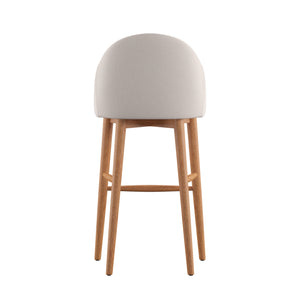 Homelegance By Top-Line Montague Mid-Century Wood Bar Height Stools (Set of 2) Beige Rubberwood