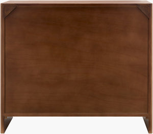 Surya Gelina Timeless Elegance 31"H X 36"W Solid Oak Cabinet - Stylish, Functional Home Storage Solution Top, Brown Oak,Metal,Oak Gin001-313616