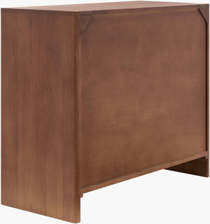 Surya Gelina Timeless Elegance 31"H X 36"W Solid Oak Cabinet - Stylish, Functional Home Storage Solution Top, Brown Oak,Metal,Oak Gin001-313616