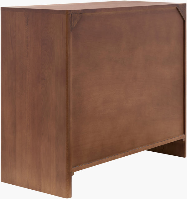 Surya Gelina Timeless Elegance 31"H X 36"W Solid Oak Cabinet - Stylish, Functional Home Storage Solution Top, Brown Oak,Metal,Oak Gin001-313616